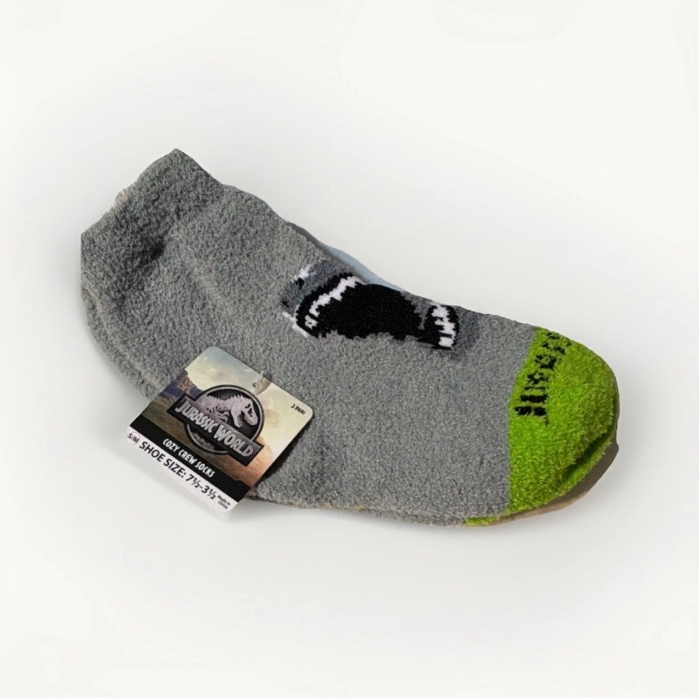 Jurassic World Kids Gray and Green Casual Socks